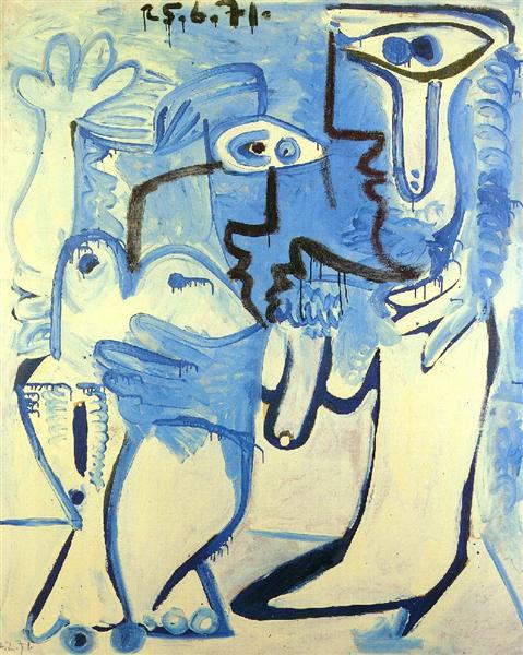 Pablo Picasso Painting Man And Woman Homme Et Femme Surrealism